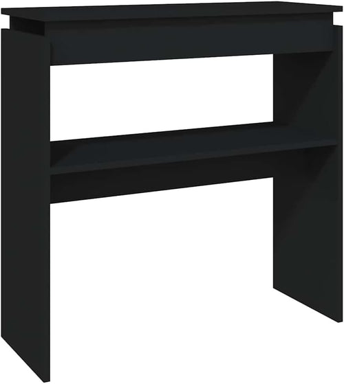 Slimline Black Console Table | Compact Storage | Modern Office & Hallway