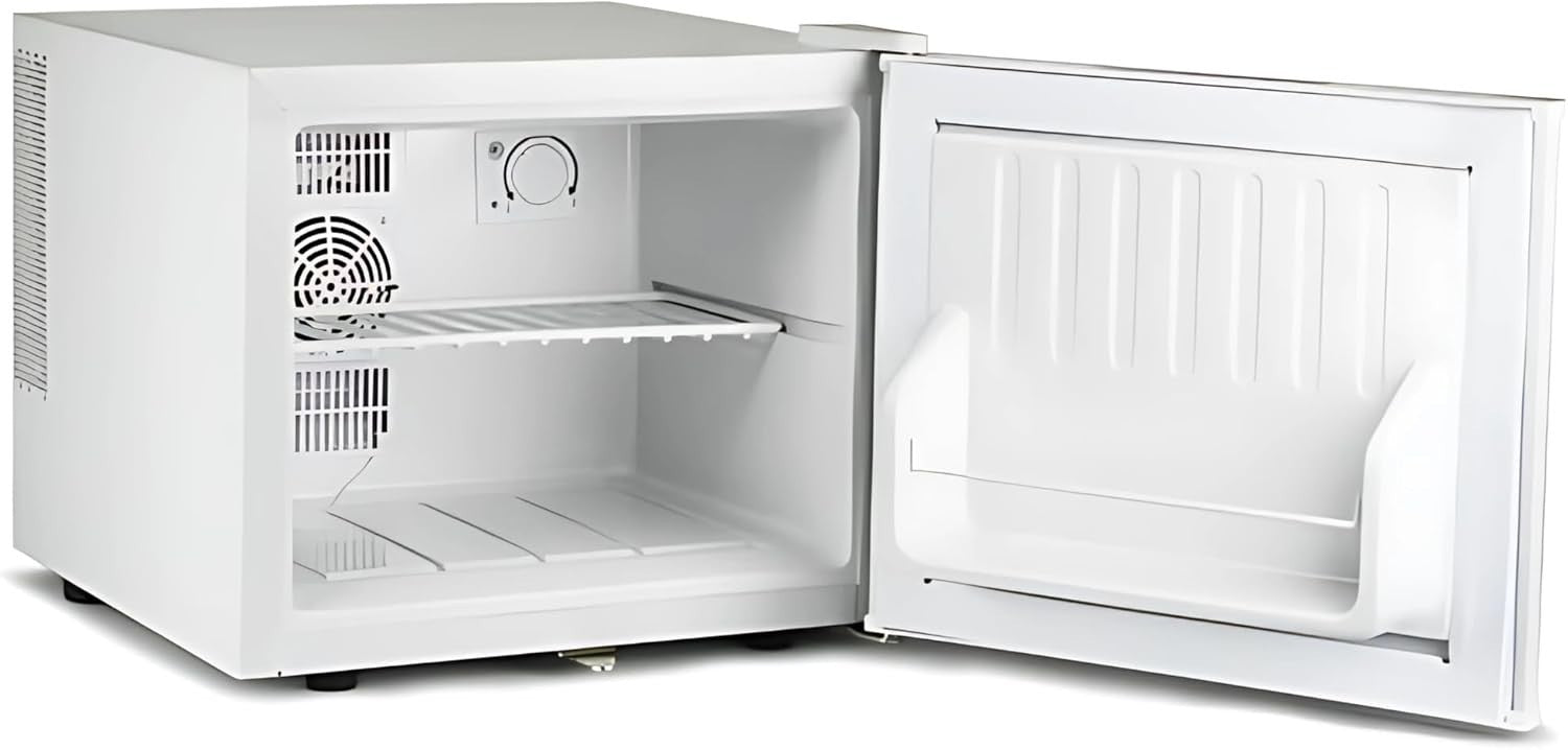 17L Mini Fridge Lockable Quiet Countertop Drinks Cooler White