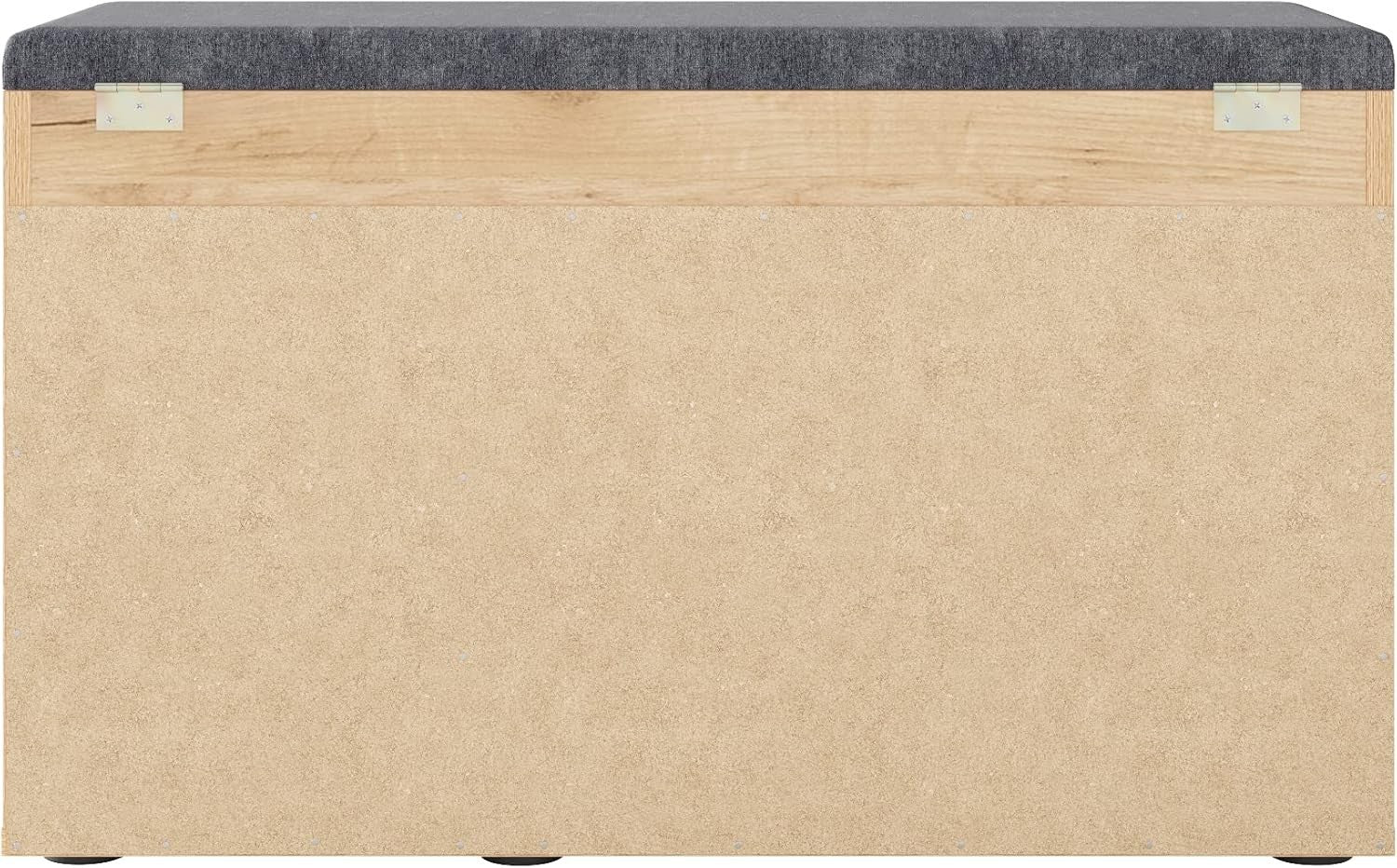 Honey Oak Shoe Storage Bench with Cushion Hidden Seat for Entryway Hallway
