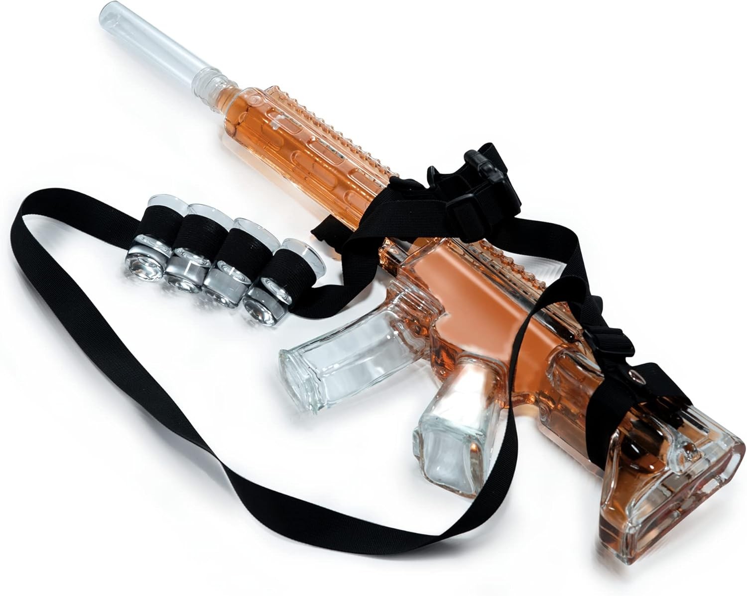 AR15 Style Whiskey Decanter Holster Set with Shot Glasses Party Gift