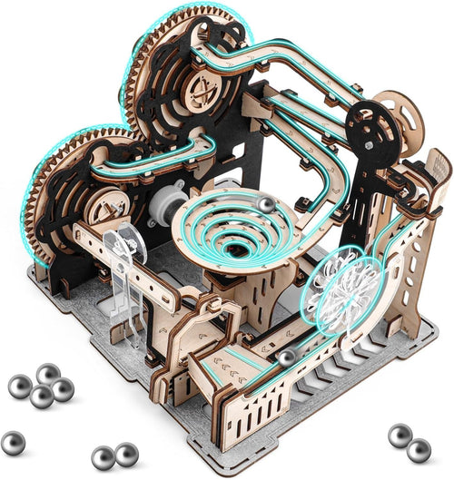 Electric 3D Wooden Marble Run Puzzle - Hands-On Mechanical Model Kit