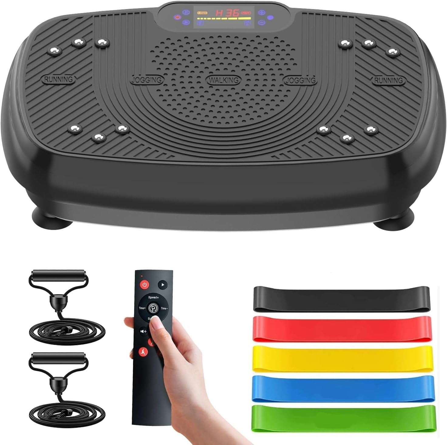Dual Motor Vibration Plate Exercise Machine 199 Speeds Bluetooth Trainer