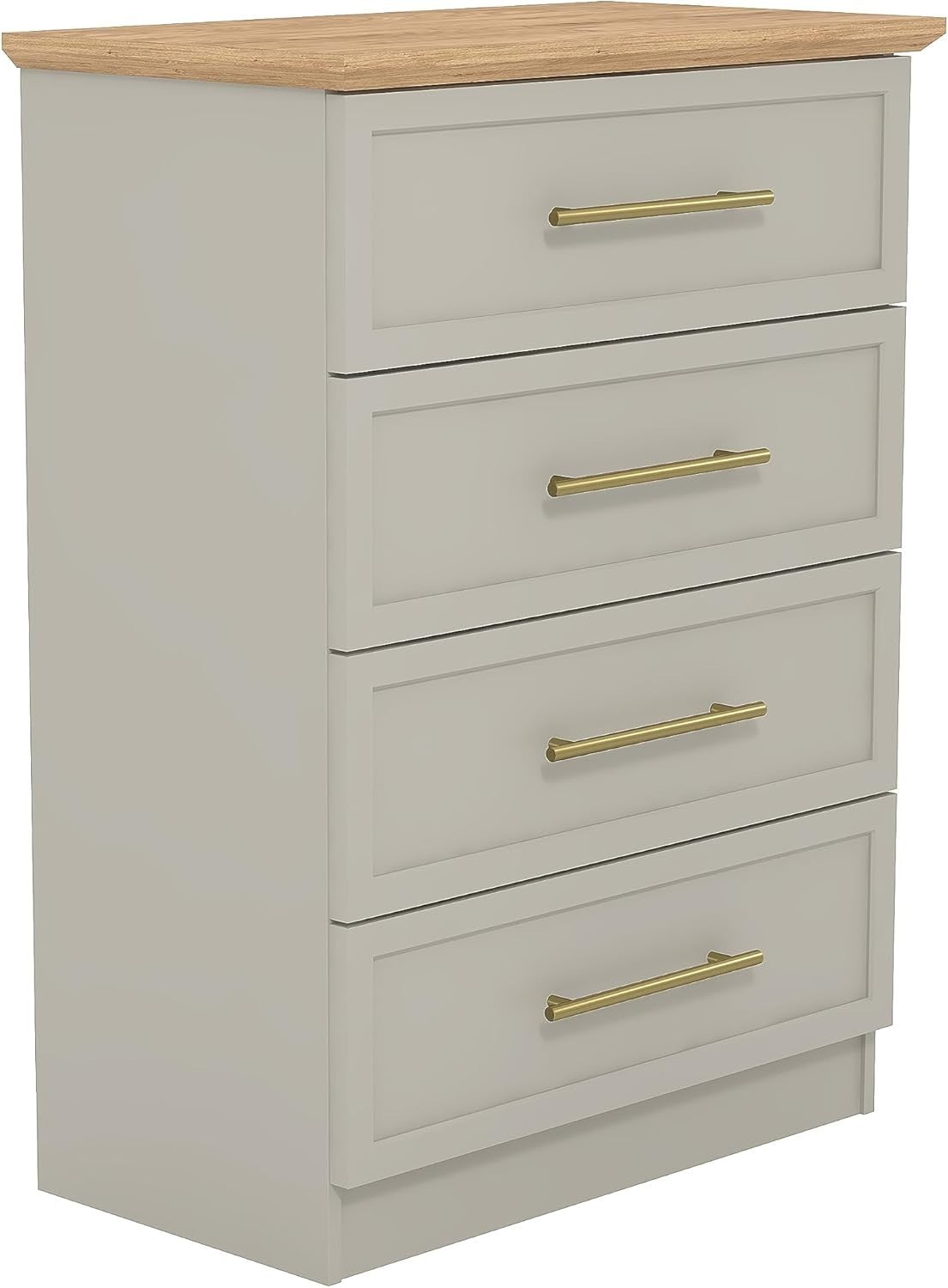 4-Drawer Chest Storage Cabinet - Modern Wall Mount Dresser for Bedroom