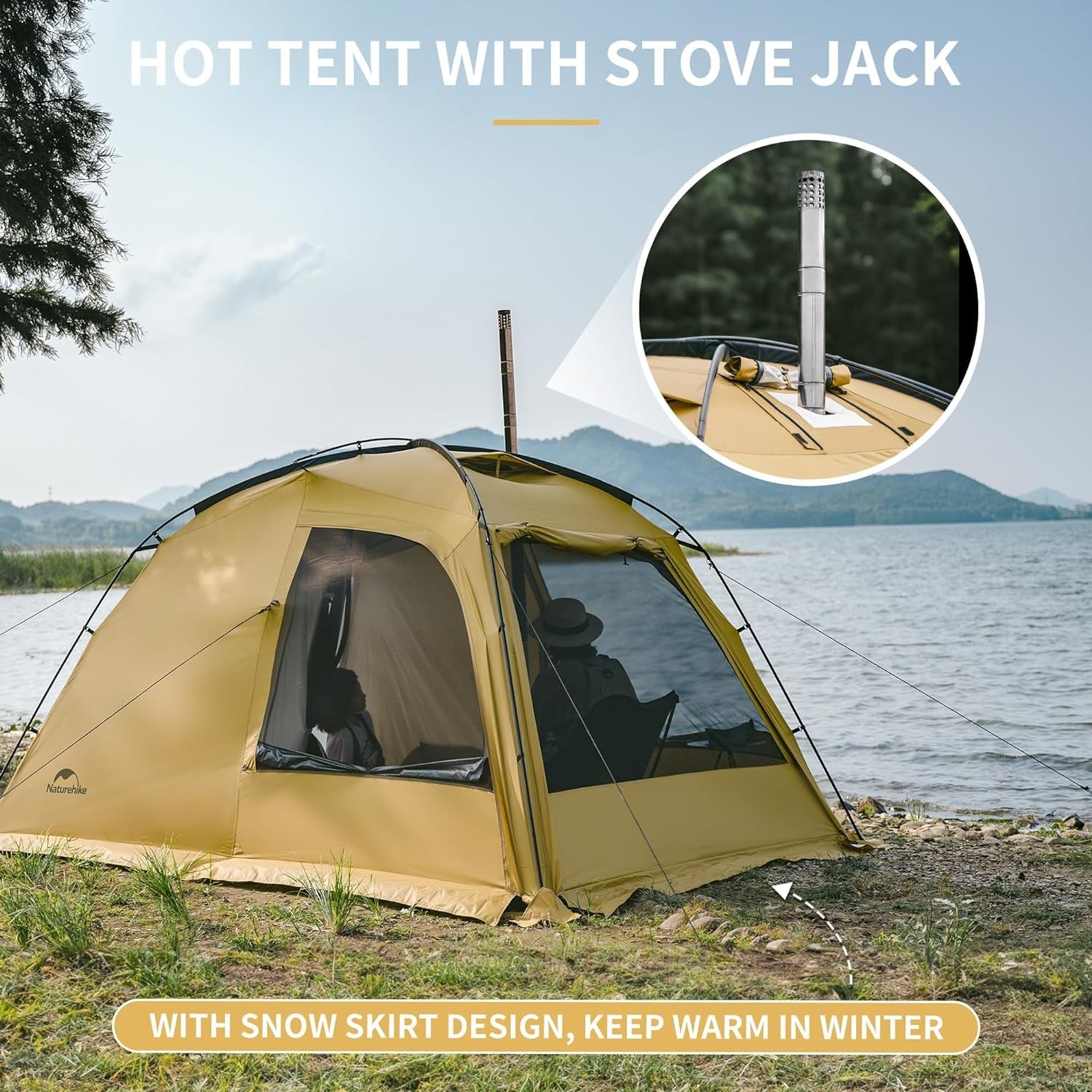 4 Seasons Camping Tent 2-4 Person Waterproof Thermal