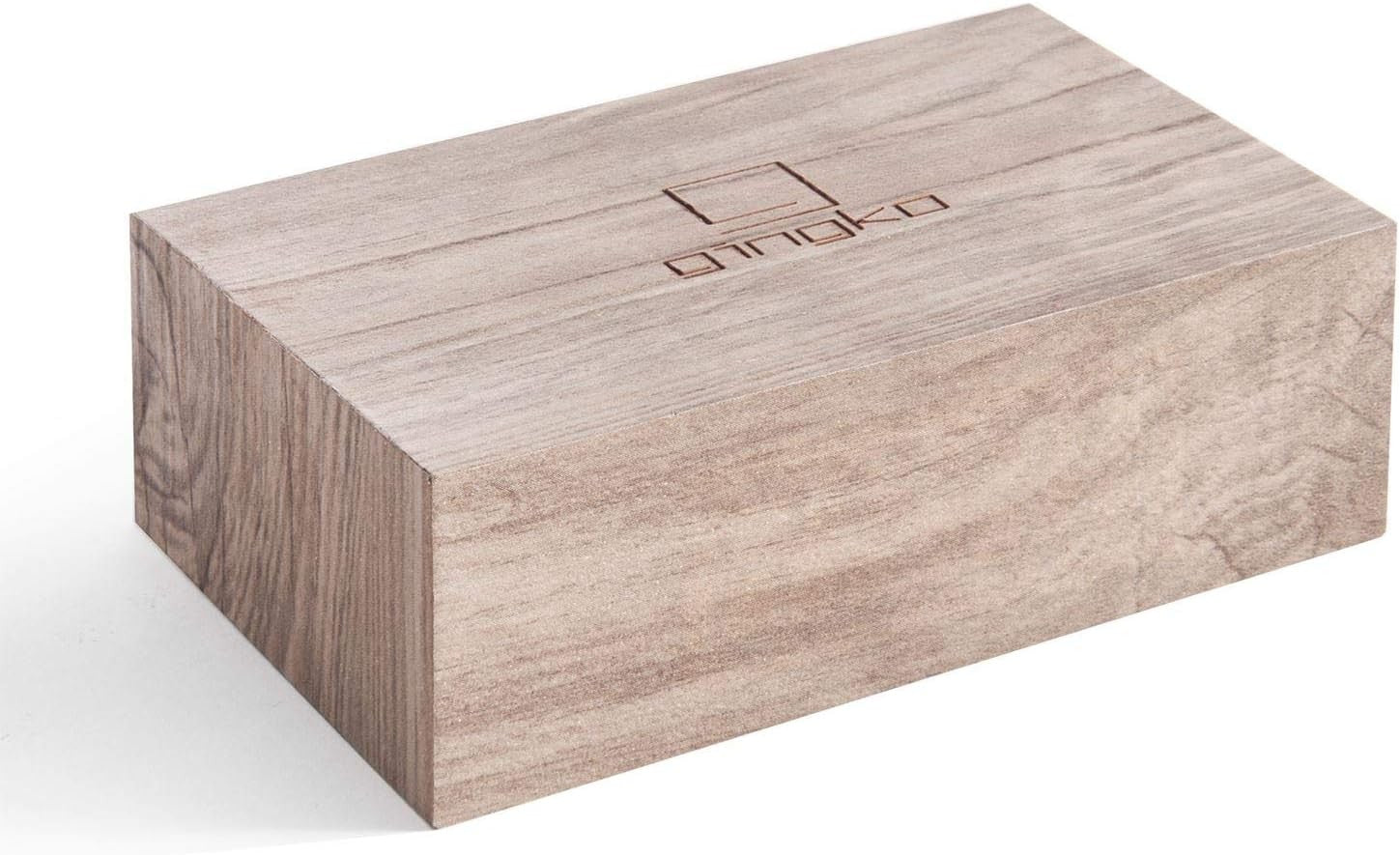Wood Digital Alarm Clock LED Display Touch Control Minimalist Ash