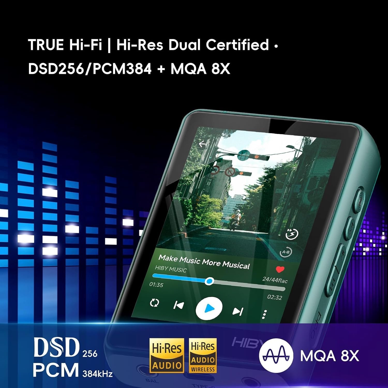 Hi-Res MP3 Player MQA DSD256 4.4mm Balanced 2TB Touch