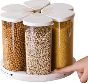 6 Grid 360° Rotating Grain Dispenser Airtight Storage
