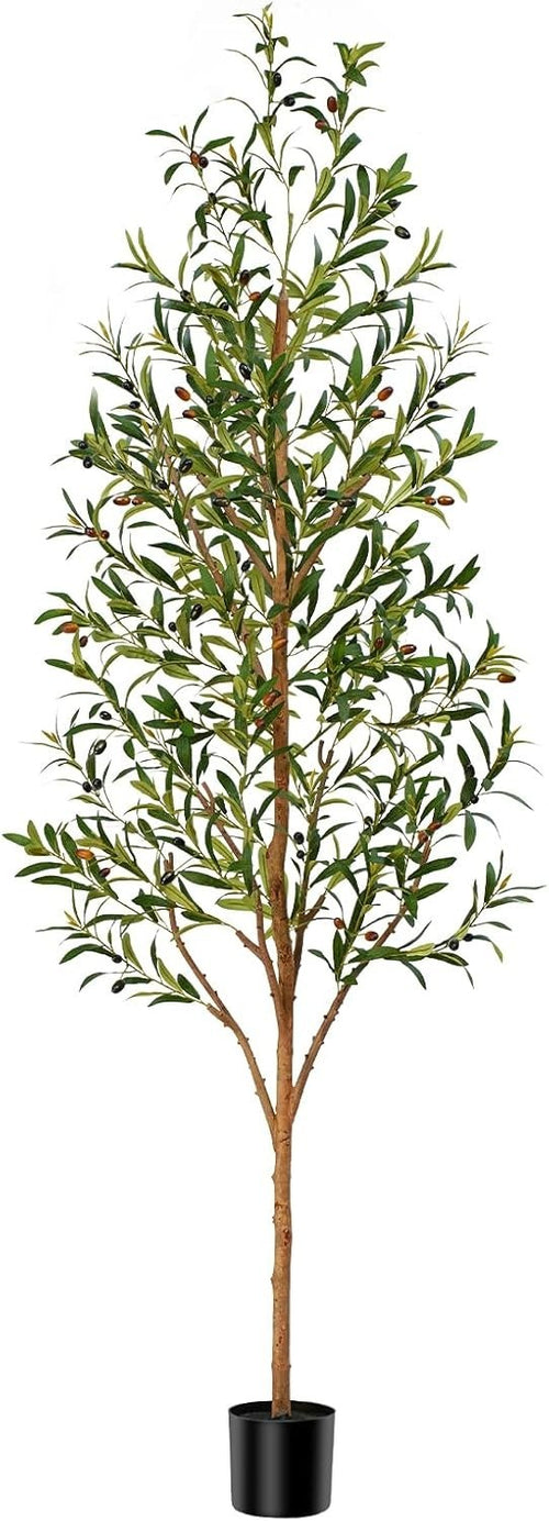 6-ft Artificial Olive Tree 180cm Potted Faux Olive Plant with Fruits Home Decor