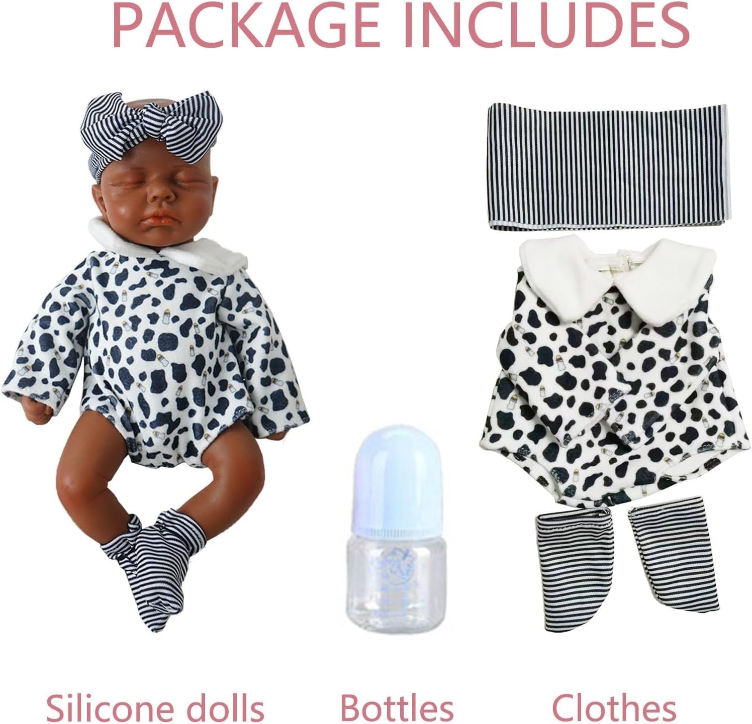 12” Silicone Sleeping Newborn Baby Doll Boy Full Body Ultra Realistic
