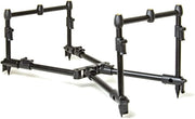 Ultra Compact Fishing Rod Pod Adjustable Carry Case Matt Black Setup