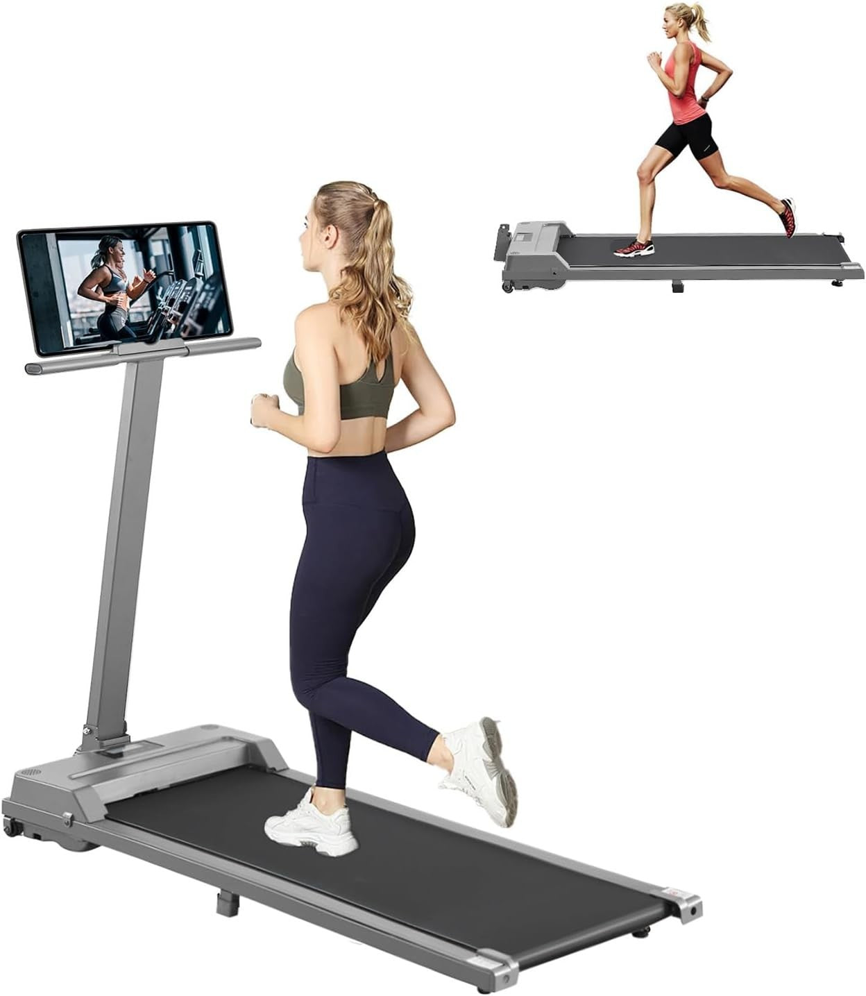 Under Desk Treadmill 2.5HP Foldable Walking Pad Home Office LED Display