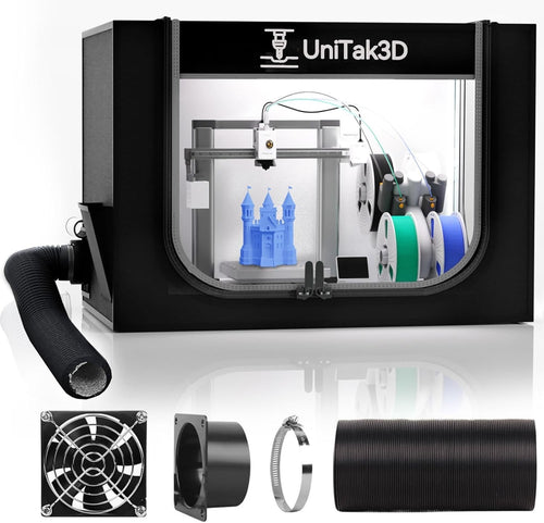 3D Printer Enclosure with Ventilation LED Fireproof Tent for A1 AMS