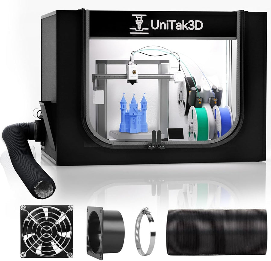 3D Printer Enclosure with Ventilation LED Fireproof Tent for A1 AMS