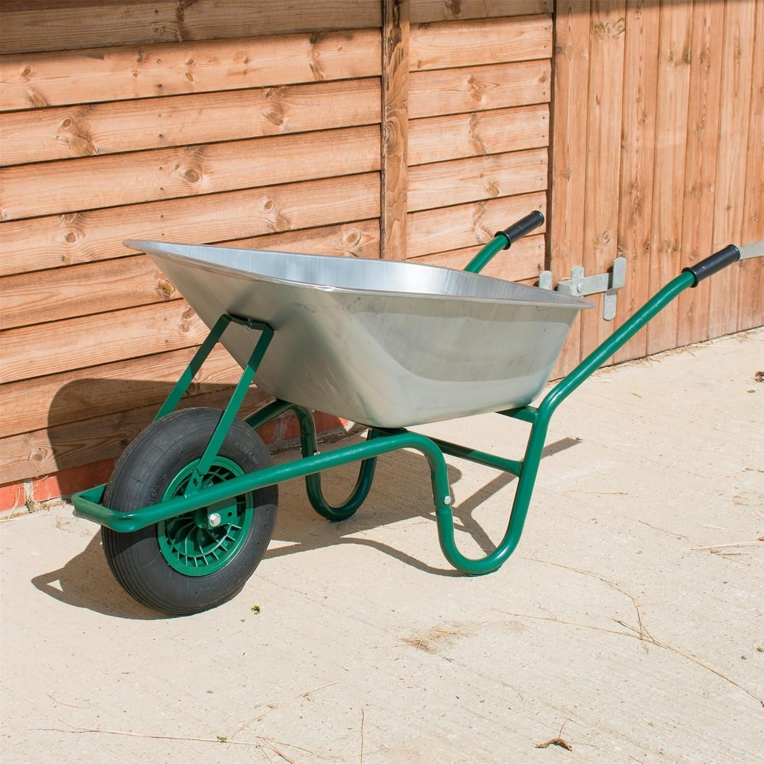 85L Garden Wheelbarrow – Galvanised Steel Frame w/ Pneumatic Tyre Heavy Duty