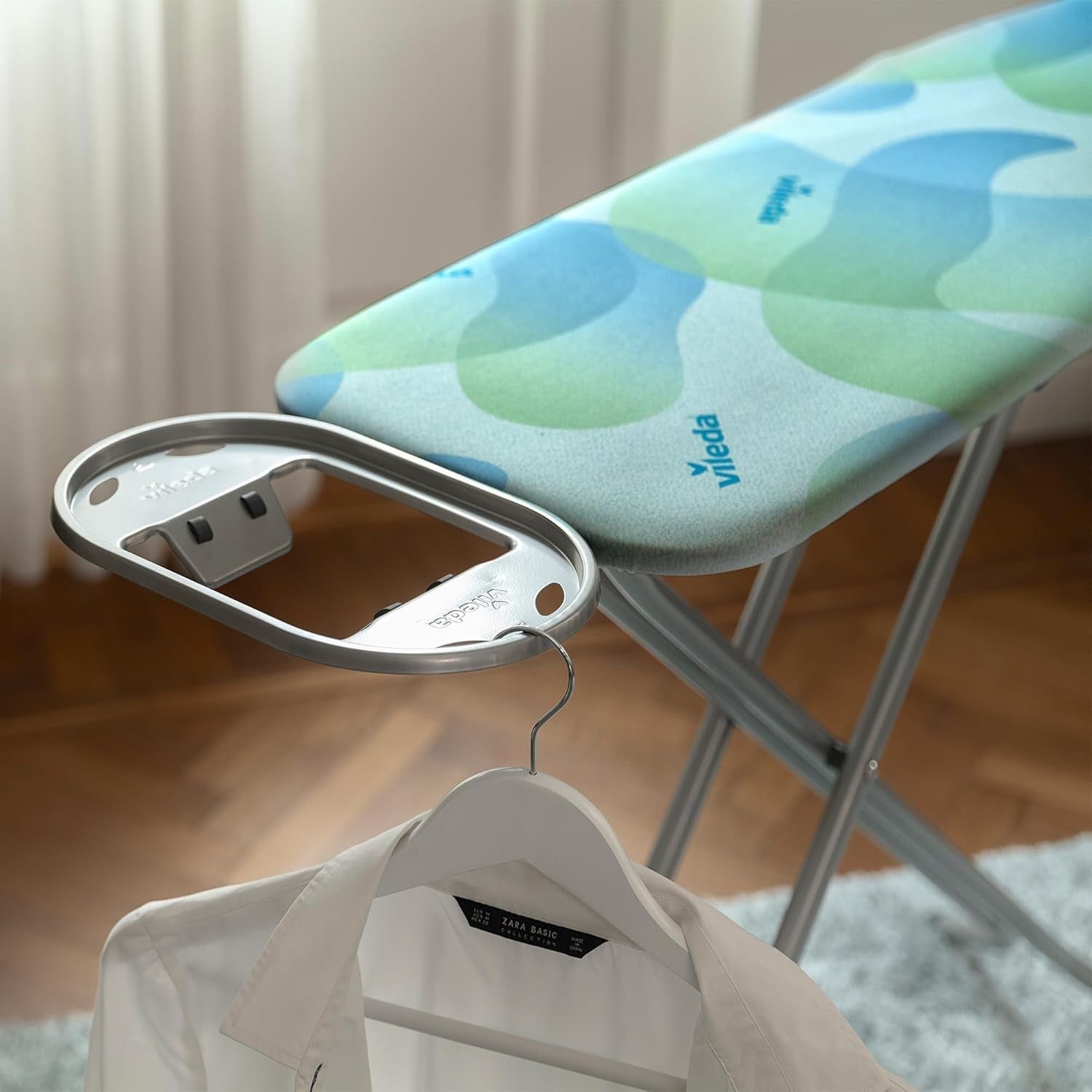 Compact Ironing Board 114x34cm Adjustable Height Foldable Steam Iron Rest