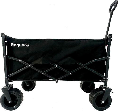 Heavy Duty Folding Wagon Cart Wide Wheels Adjustable Handle 330lb