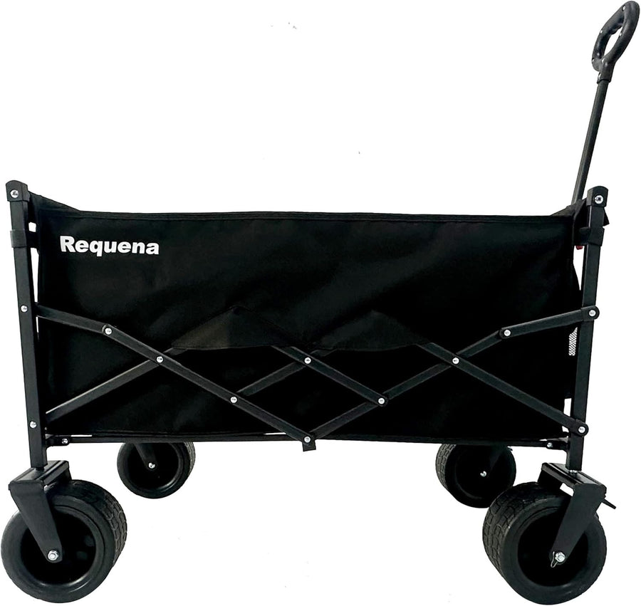 Heavy Duty Folding Wagon Cart Wide Wheels Adjustable Handle 330lb