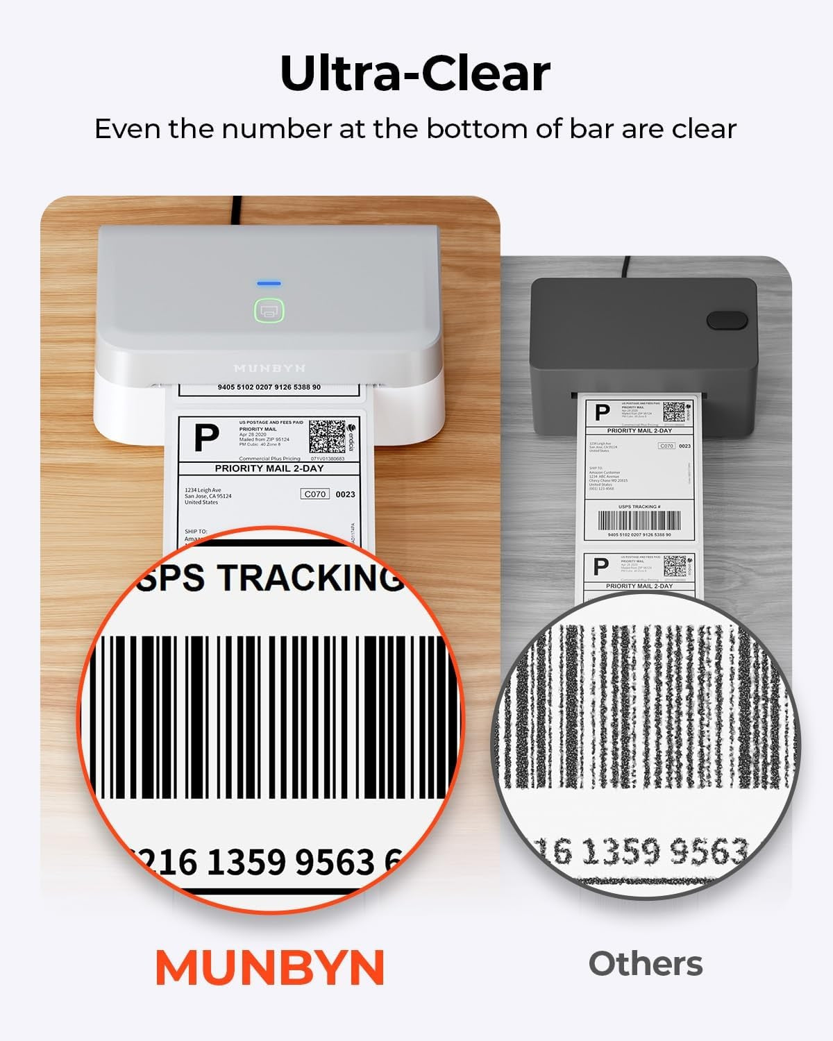 Bluetooth Shipping Label Printer 4x6 Thermal Wireless