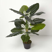 90cm Artificial Taro Plant with Real Touch Elephant Ear Leaves Home Decoration