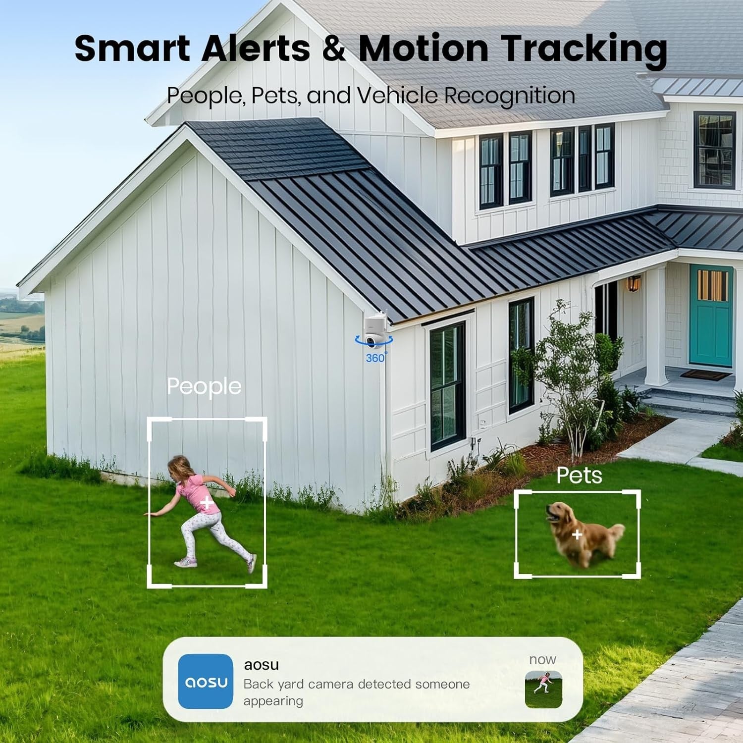 3K Solar Security Camera Wireless Outdoor 360° PTZ AI Night Vision