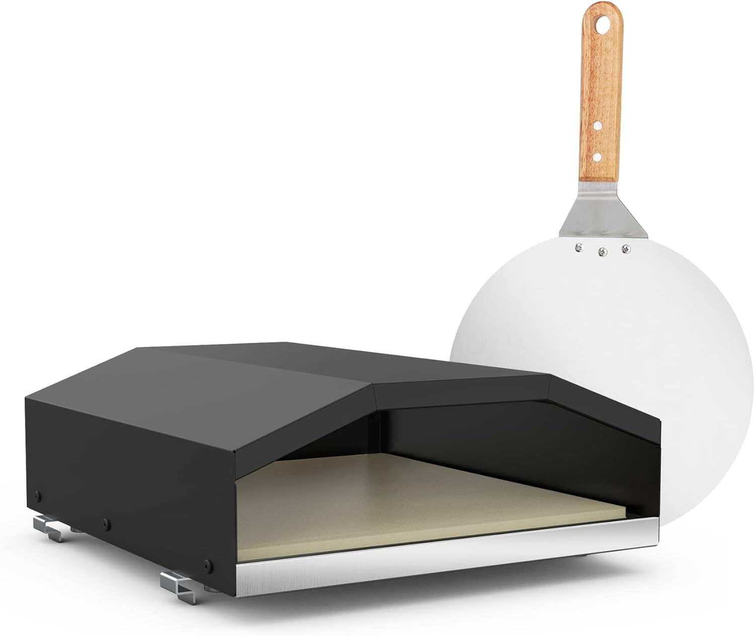 Outdoor Gas Pizza Oven Kit | BBQ Grill with Pizza Stone & Peel for Camping