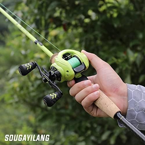 8.0:1 Baitcaster Rod Reel Combo 2.1m Carbon Fibre M/MH