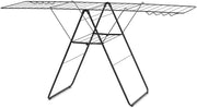 25m Clothes Airer Folding Indoor Drying Rack Stainless Steel Matt Black
