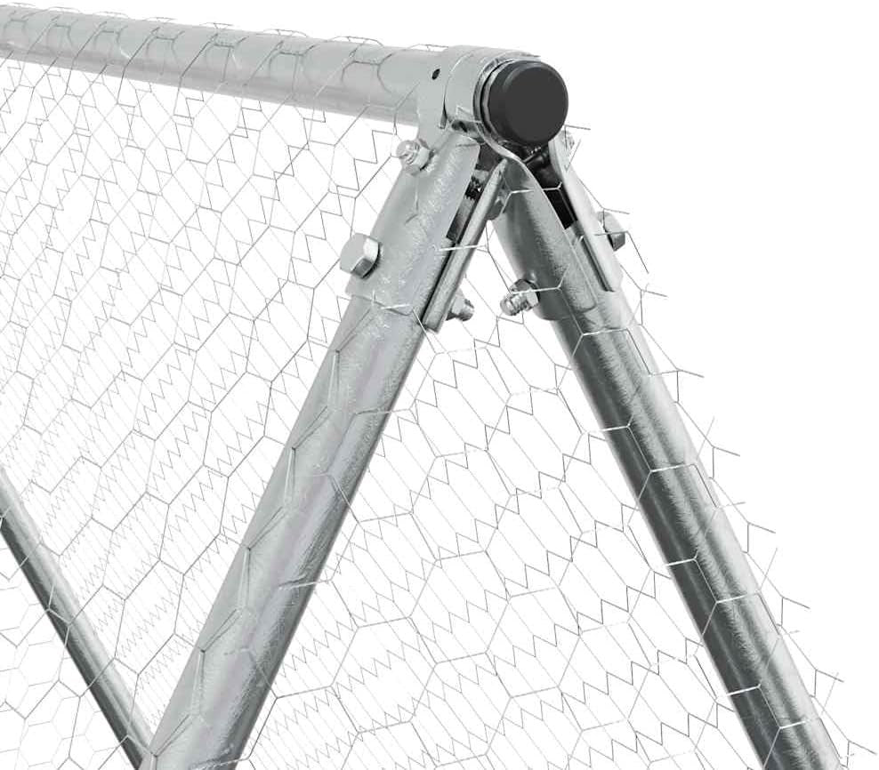 Large Galvanised Steel Chicken Coop Run 4x1x1.9m