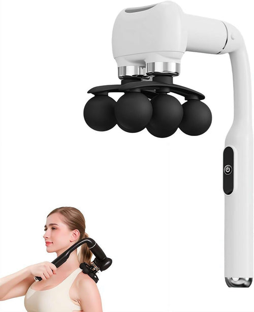 6 Head Massage Gun Long Handle Deep Tissue Back Shoulder Muscle Pain Relief