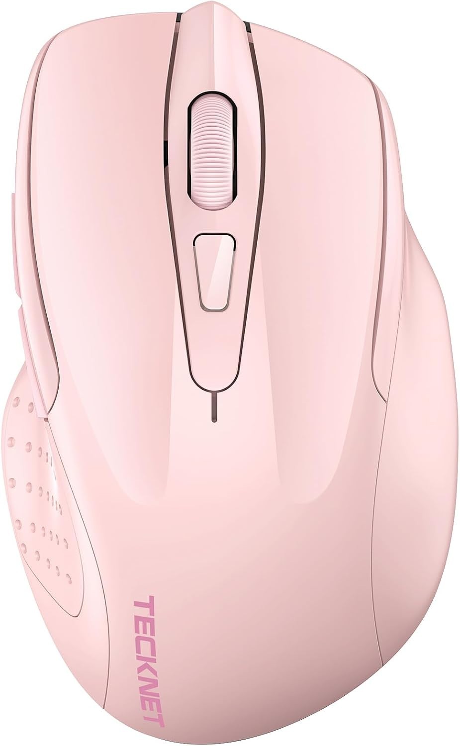 Pink Silent Bluetooth Mouse 4800DPI Rechargeable Ergonomic Laptop Office PC
