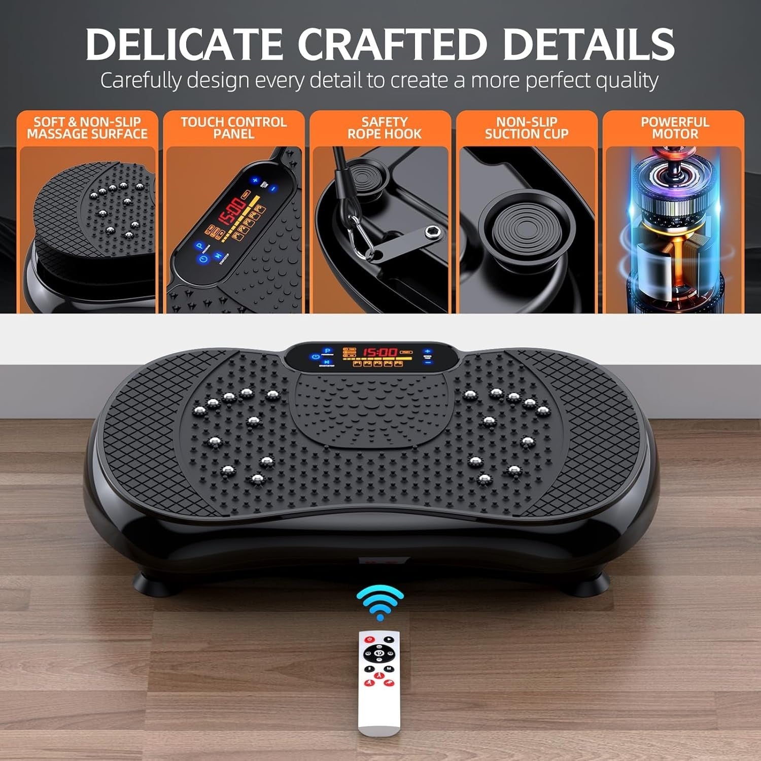 Vibration Plate Exercise Machine 5 Programs 330LB Lymphatic Body Shaper