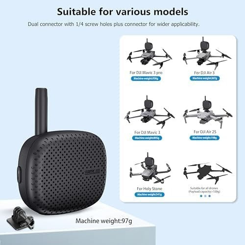 Drone Speaker Megaphone Portable Long Distance Microphone for DJI Drones
