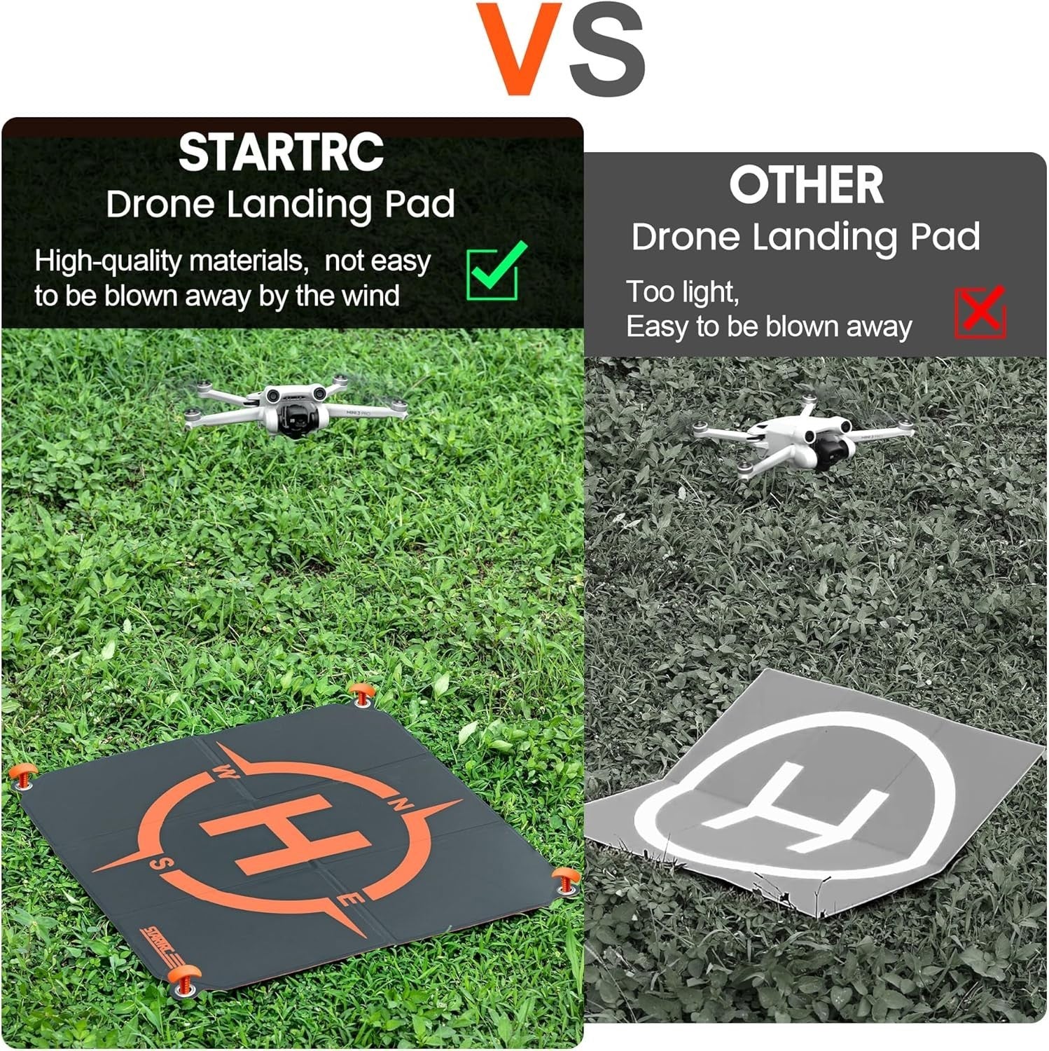 Foldable Waterproof Drone Landing Pad 55cm Portable Helipad for All Models