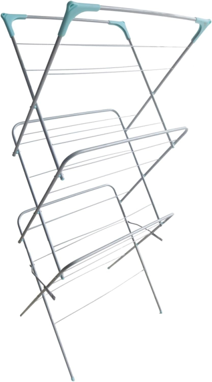 3 Tier Clothes Airer Folding Drying Rack Space Saving Outdoor