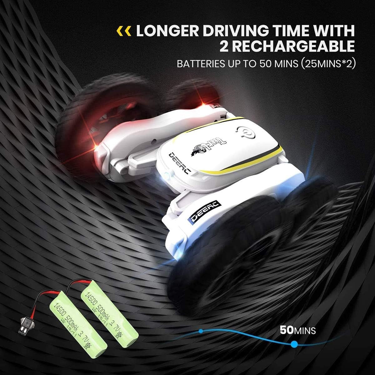 4WD Spider RC Stunt Car for Kids, 360° Flip Double-Sided Remote Control Car