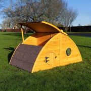 Half Moon Wooden Chicken Coop with Run Nest Box