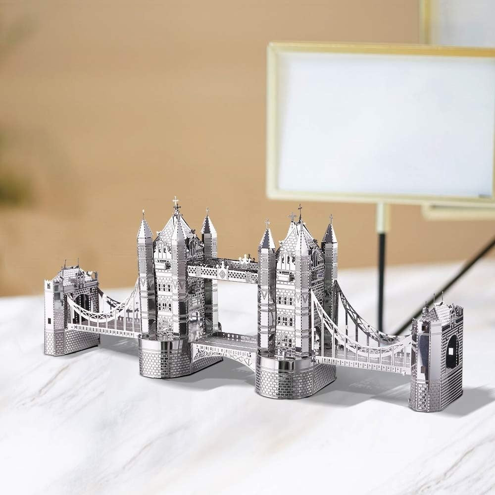 3D Metal Puzzle Tower Bridge Model | 65pcs DIY Kit for Adults & Teens