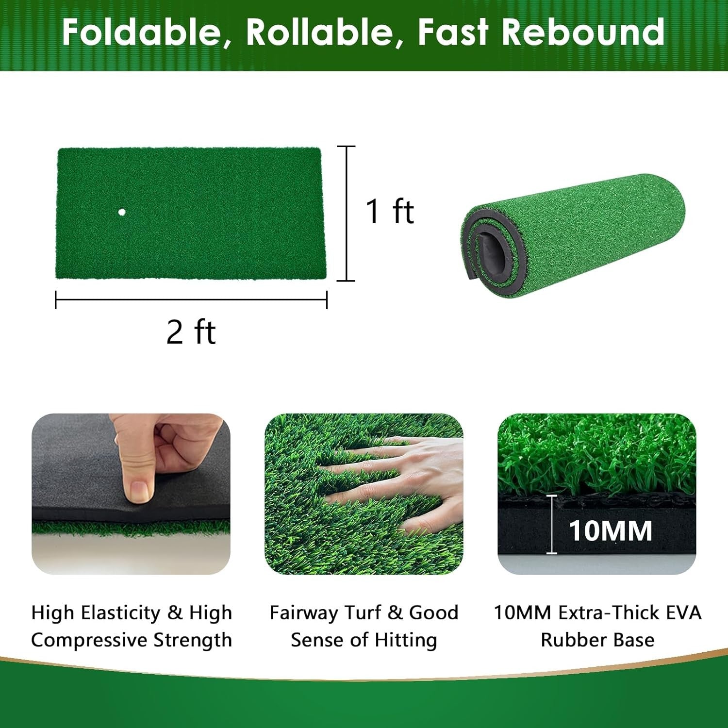 Golf Practice Net 10x7ft Garden Driving Chipping Hitting Cage
