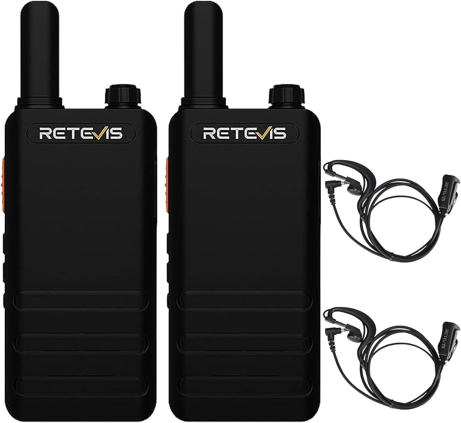 PMR446 Walkie Talkie 2 Pack USB-C Rechargeable VOX Headset 3km Range