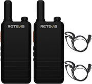 PMR446 Walkie Talkie 2 Pack USB-C Rechargeable VOX Headset 3km Range