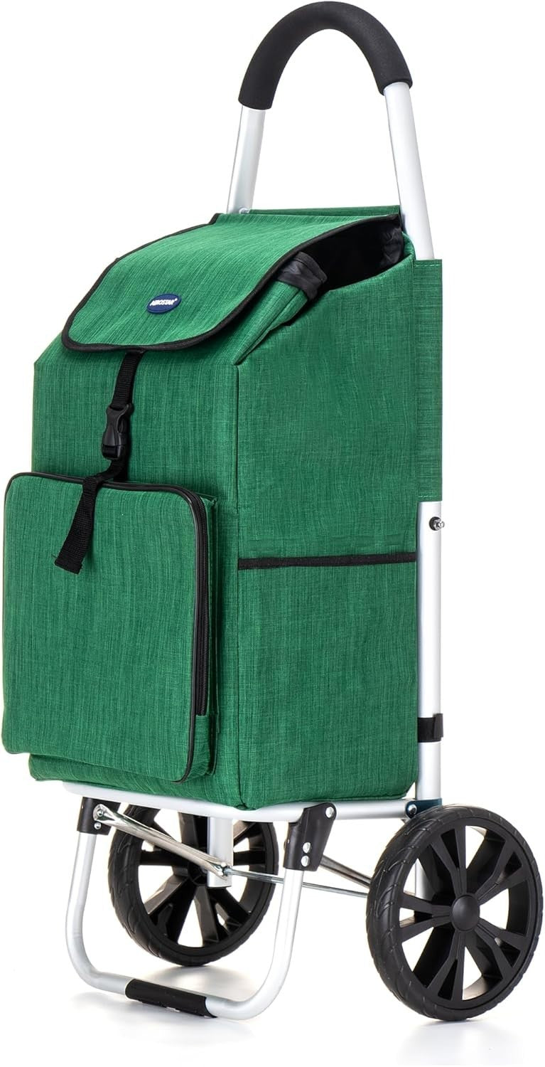Large Lightweight Shopping Trolley 64L Wheeled Grocery Cart Collapsible