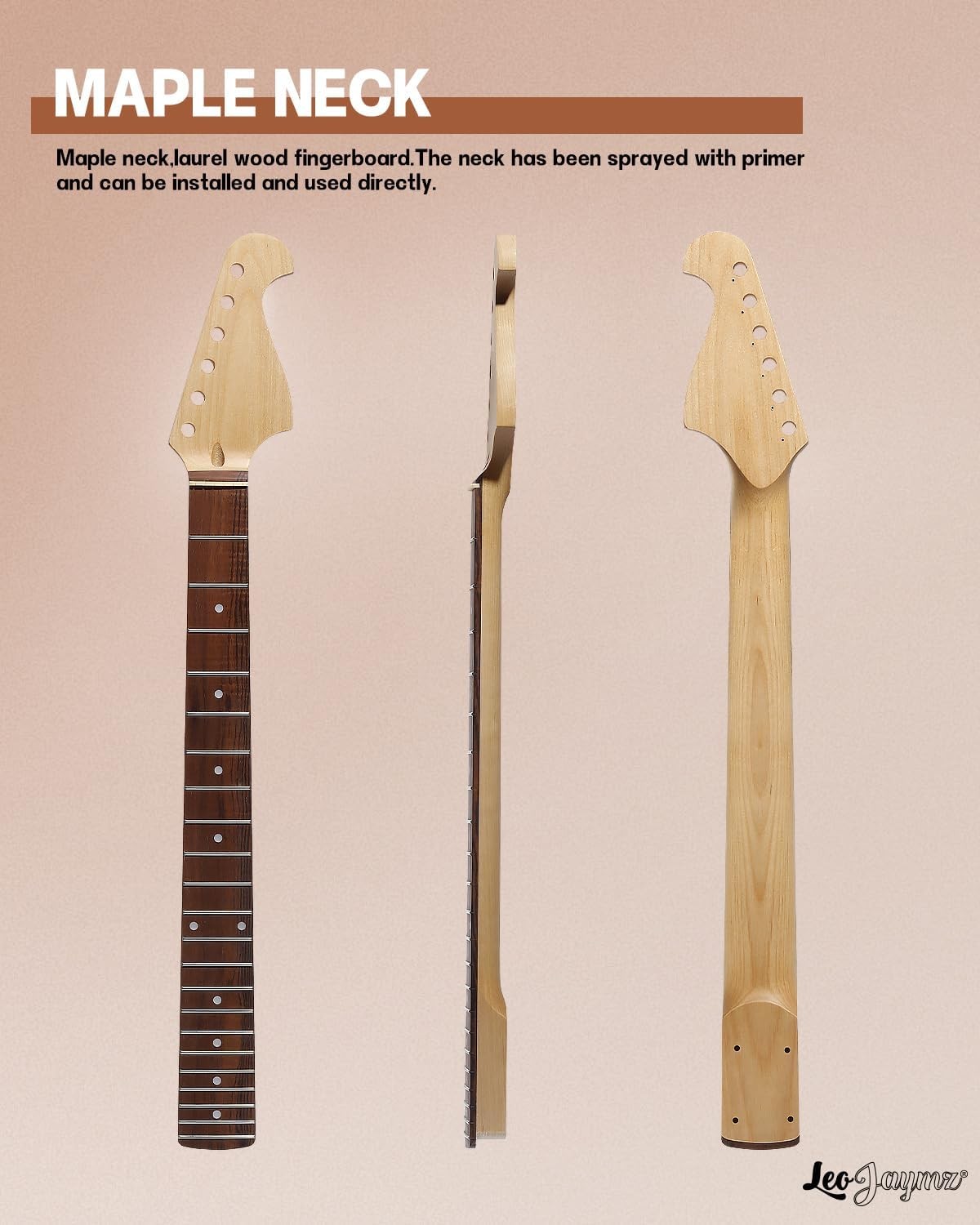 DIY Electric Guitar Kit ST Style Mahogany Body Maple Neck