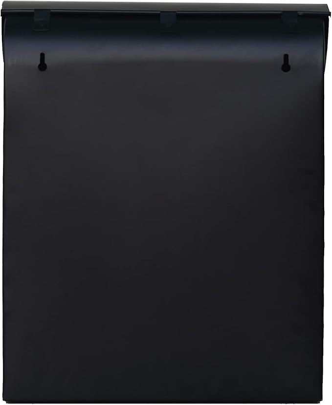 Wall Mounted Lockable Post Box Black Aluminium Weatherproof Mailbox Large
