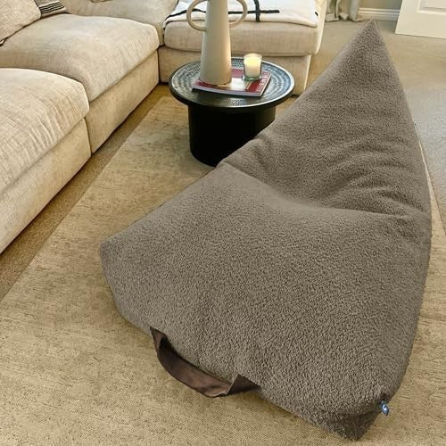 Bean Bag Chair with Filling - Machine Washable, Soft & Durable, Mushroom Colour