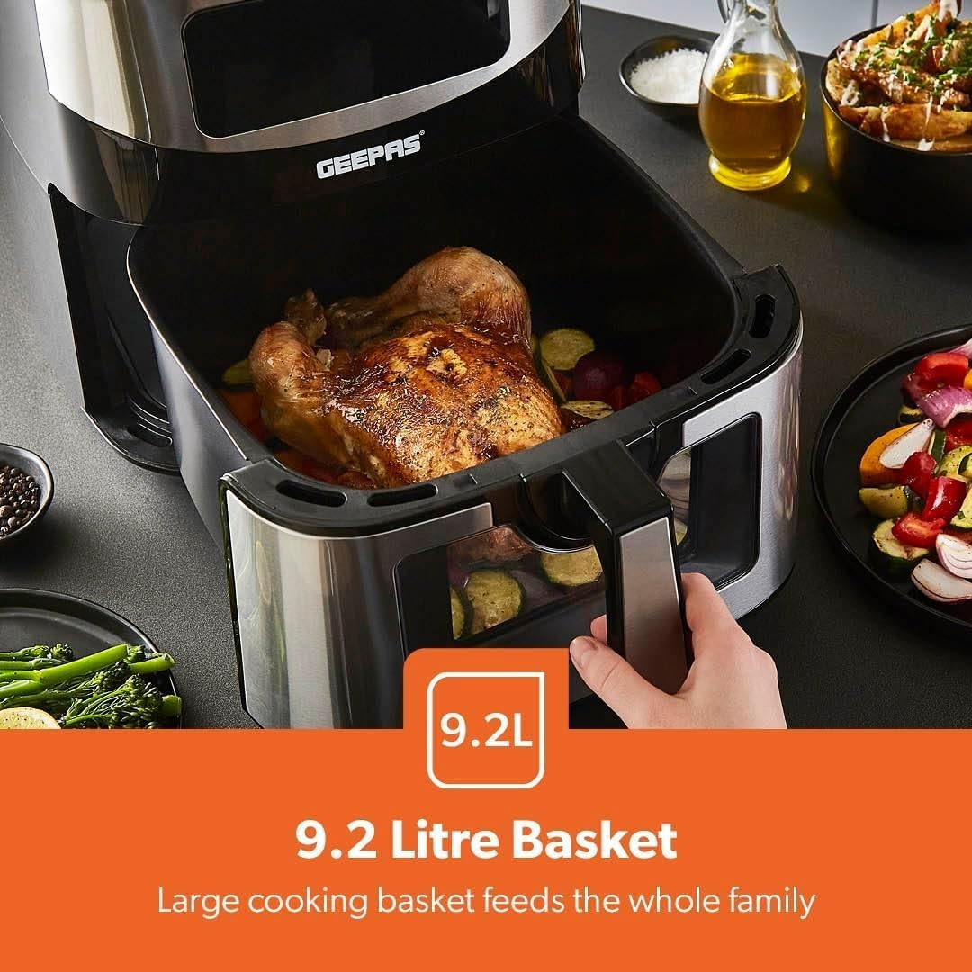 XL Air Fryer 9.2L | Digital Touch Display Window | 9 Presets Fast Healthy Cookin