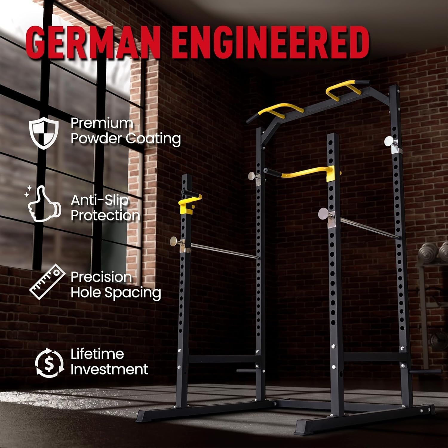 Power Rack Home Gym Strength Training Cage Squat Bench Press Pull Up