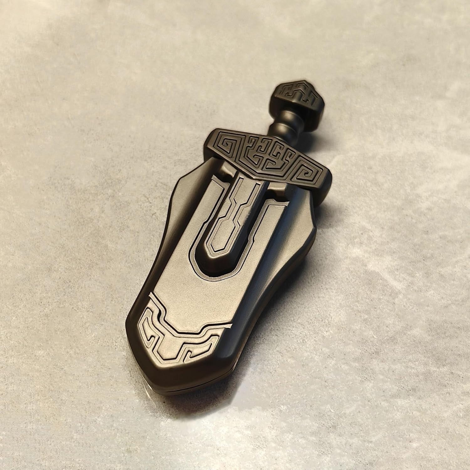 Grey Magnetic Sword Fidget Slider Metal EDC Stress Relief Desk Toy