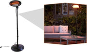 Patio Heater 2KW Electric Outdoor Freestanding Adjustable Height Waterproof
