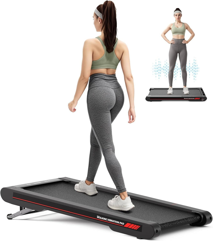 4-in-1 Vibration Walking Pad Under Desk Treadmill with Incline & App RM02