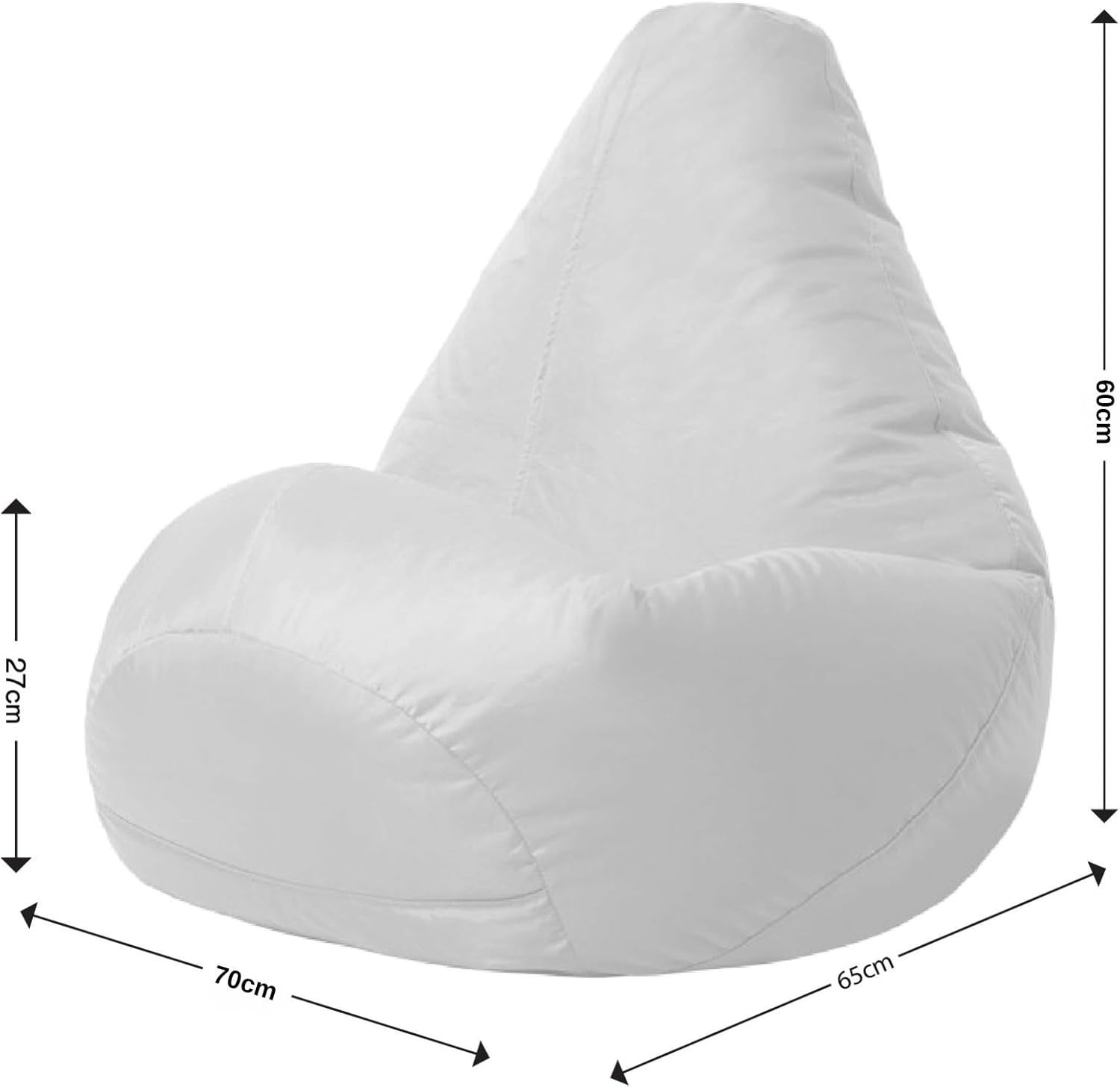 Kids Waterproof Bean Bag Chair 2 Pack Gaming Outdoor Indoor Orange